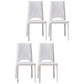 Modern Metal Dining Room Chair Open Back Dining Side Chair for Restaurant Use White 4 Piece Set Clearhalo ' kitchen&dining_furn' 'Dining Chairs' 'Dining Tables & Seating' 'dining_chair' 'furn' 'furn_dining_chair' 'Furniture' 'furniture_dining_chair' 'Kitchen & Dining Furniture' 'kitchen' 4331461