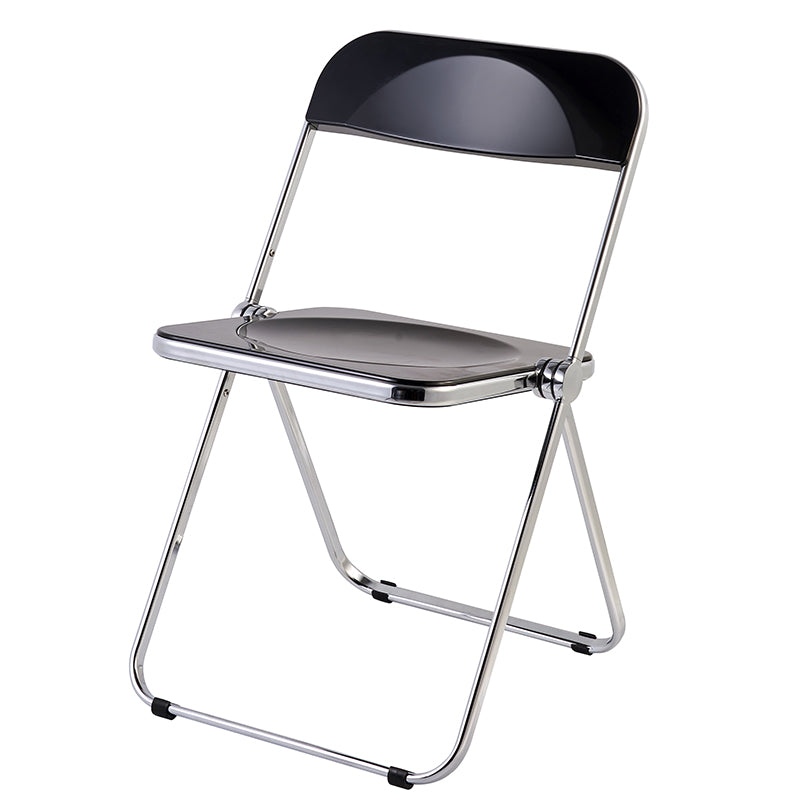 Contemporary Metal Dining Room Chair Folding Armless Side Chair for Restaurant Use Black 1 Piece Clearhalo ' kitchen&dining_furn' 'Dining Chairs' 'Dining Tables & Seating' 'dining_chair' 'furn' 'furn_dining_chair' 'Furniture' 'furniture_dining_chair' 'Kitchen & Dining Furniture' 'kitchen' 4331472