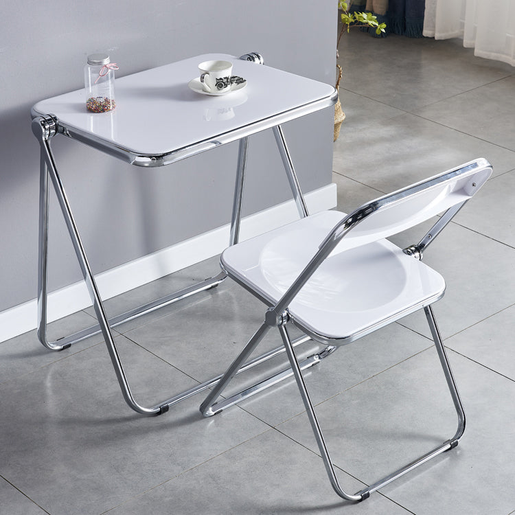 Contemporary Metal Dining Room Chair Folding Armless Side Chair for Restaurant Use Clearhalo ' kitchen&dining_furn' 'Dining Chairs' 'Dining Tables & Seating' 'dining_chair' 'furn' 'furn_dining_chair' 'Furniture' 'furniture_dining_chair' 'Kitchen & Dining Furniture' 'kitchen' 4331474