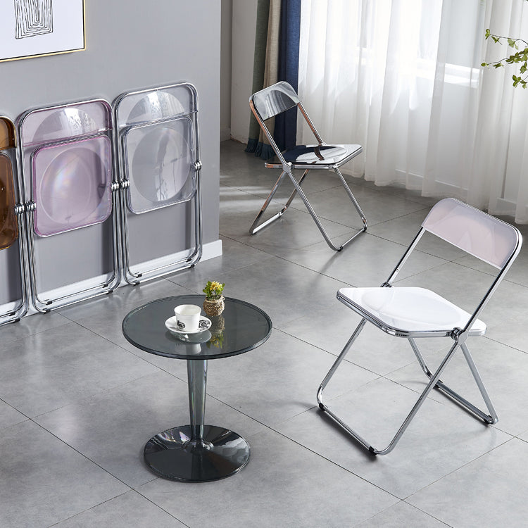 Contemporary Metal Dining Room Chair Folding Armless Side Chair for Restaurant Use Clearhalo ' kitchen&dining_furn' 'Dining Chairs' 'Dining Tables & Seating' 'dining_chair' 'furn' 'furn_dining_chair' 'Furniture' 'furniture_dining_chair' 'Kitchen & Dining Furniture' 'kitchen' 4331476