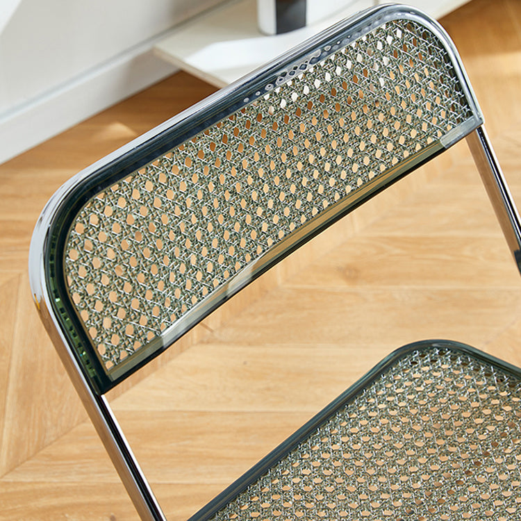 Contemporary Metal Dining Room Chair Folding Armless Side Chair for Restaurant Use Clearhalo ' kitchen&dining_furn' 'Dining Chairs' 'Dining Tables & Seating' 'dining_chair' 'furn' 'furn_dining_chair' 'Furniture' 'furniture_dining_chair' 'Kitchen & Dining Furniture' 'kitchen' 4331488