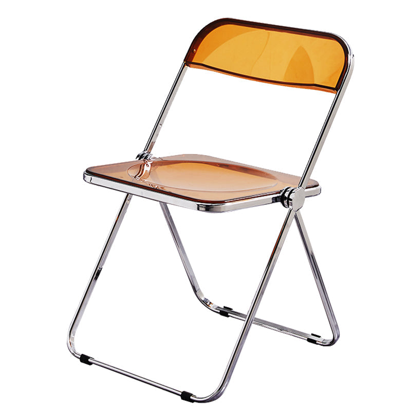 Contemporary Metal Dining Room Chair Folding Armless Side Chair for Restaurant Use Tan 1 Piece Clearhalo ' kitchen&dining_furn' 'Dining Chairs' 'Dining Tables & Seating' 'dining_chair' 'furn' 'furn_dining_chair' 'Furniture' 'furniture_dining_chair' 'Kitchen & Dining Furniture' 'kitchen' 4331493