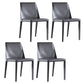 Contemporary Style Dining Chairs Armless Kitchen Chairs with Metal Legs Dark Gray 4 Piece Set Clearhalo ' kitchen&dining_furn' 'Dining Chairs' 'Dining Tables & Seating' 'dining_chair' 'furn' 'furn_dining_chair' 'Furniture' 'furniture_dining_chair' 'Kitchen & Dining Furniture' 'kitchen' 4331503