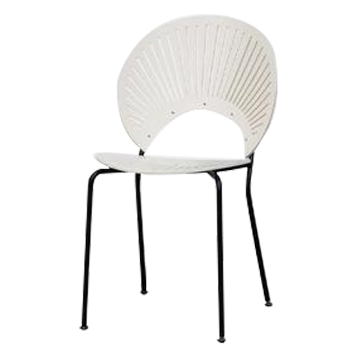 Contemporary Style Dining Chair Armless Kitchen Chairs with Metal Legs White-Black 1 Piece Clearhalo ' kitchen&dining_furn' 'Dining Chairs' 'Dining Tables & Seating' 'dining_chair' 'furn' 'furn_dining_chair' 'Furniture' 'furniture_dining_chair' 'Kitchen & Dining Furniture' 'kitchen' 4331535