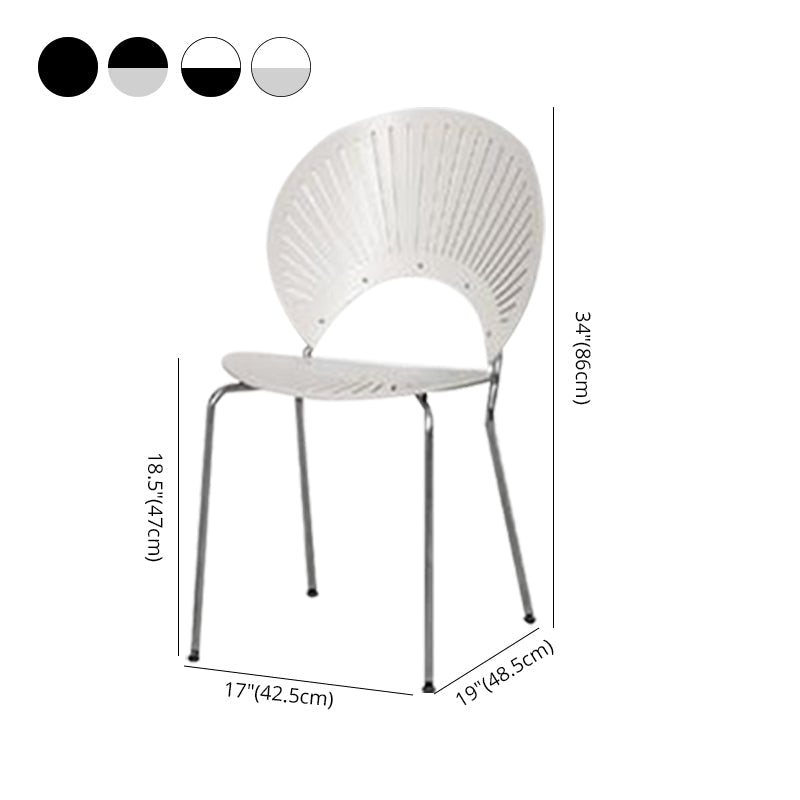 Contemporary Style Dining Chair Armless Kitchen Chairs with Metal Legs Clearhalo ' kitchen&dining_furn' 'Dining Chairs' 'Dining Tables & Seating' 'dining_chair' 'furn' 'furn_dining_chair' 'Furniture' 'furniture_dining_chair' 'Kitchen & Dining Furniture' 'kitchen' 4331547