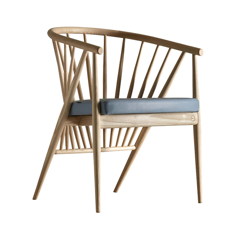 Traditional Style Wood Dining Chair Restaurant Windsor Back Arm Cushioned Chair Natural 1 Piece Clearhalo ' kitchen&dining_furn' 'Dining Chairs' 'Dining Tables & Seating' 'dining_chair' 'furn' 'furn_dining_chair' 'Furniture' 'furniture_dining_chair' 'Kitchen & Dining Furniture' 'kitchen' 4331549