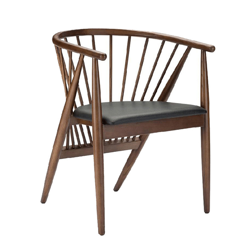 Traditional Style Wood Dining Chair Restaurant Windsor Back Arm Cushioned Chair Clearhalo ' kitchen&dining_furn' 'Dining Chairs' 'Dining Tables & Seating' 'dining_chair' 'furn' 'furn_dining_chair' 'Furniture' 'furniture_dining_chair' 'Kitchen & Dining Furniture' 'kitchen' 4331554