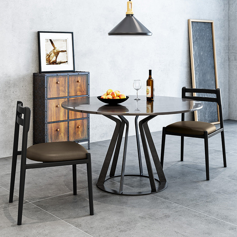 Ladder Back Armless Dining Chairs Upholstered Side Chairs with Metal Legs Clearhalo ' kitchen&dining_furn' 'Dining Chairs' 'Dining Tables & Seating' 'dining_chair' 'furn' 'furn_dining_chair' 'Furniture' 'furniture_dining_chair' 'Kitchen & Dining Furniture' 'kitchen' 4331556