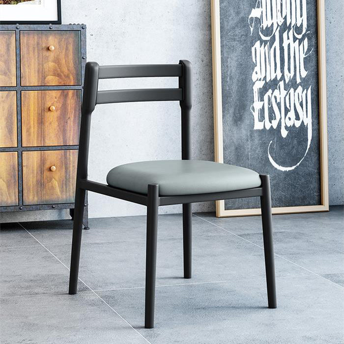 Ladder Back Armless Dining Chairs Upholstered Side Chairs with Metal Legs Clearhalo ' kitchen&dining_furn' 'Dining Chairs' 'Dining Tables & Seating' 'dining_chair' 'furn' 'furn_dining_chair' 'Furniture' 'furniture_dining_chair' 'Kitchen & Dining Furniture' 'kitchen' 4331570