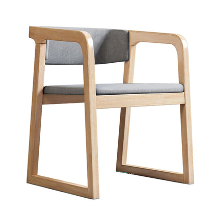 Home Scandinavian Style Wood Dining Chair Open Back Dining Chair with Arm Light Gray 1 Piece Natural Wood Clearhalo ' kitchen&dining_furn' 'Dining Chairs' 'Dining Tables & Seating' 'dining_chair' 'furn' 'furn_dining_chair' 'Furniture' 'furniture_dining_chair' 'Kitchen & Dining Furniture' 'kitchen' 4331588