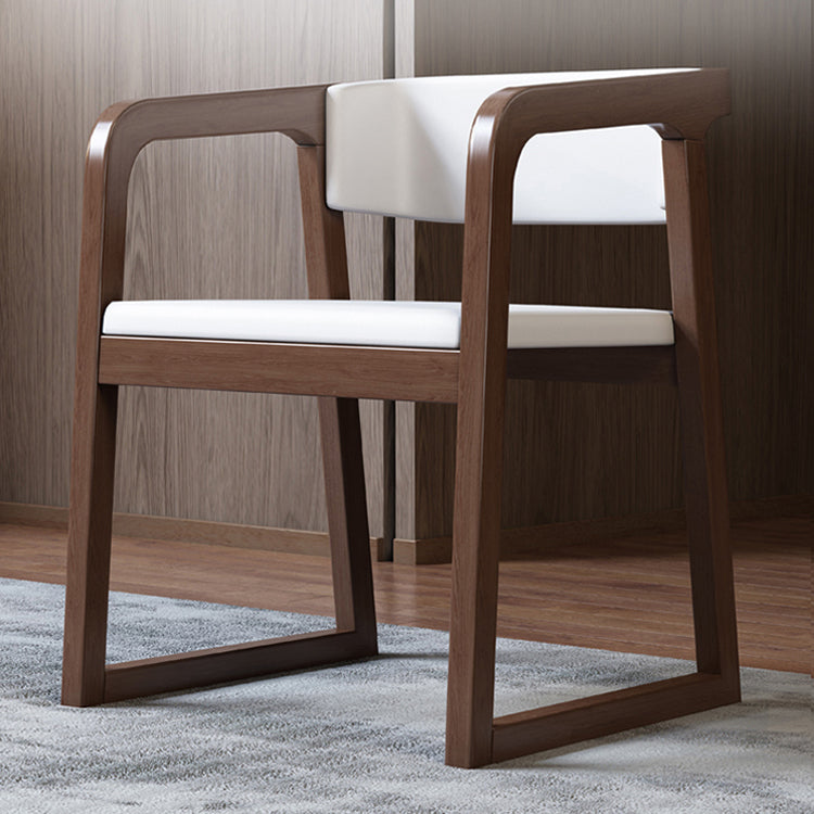 Home Scandinavian Style Wood Dining Chair Open Back Dining Chair with Arm Clearhalo ' kitchen&dining_furn' 'Dining Chairs' 'Dining Tables & Seating' 'dining_chair' 'furn' 'furn_dining_chair' 'Furniture' 'furniture_dining_chair' 'Kitchen & Dining Furniture' 'kitchen' 4331592