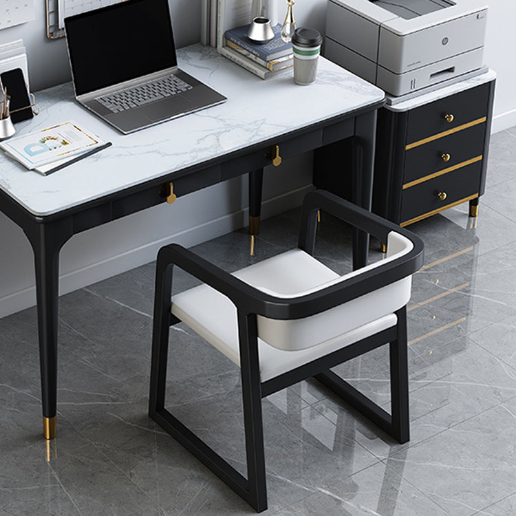 Home Scandinavian Style Wood Dining Chair Open Back Dining Chair with Arm Clearhalo ' kitchen&dining_furn' 'Dining Chairs' 'Dining Tables & Seating' 'dining_chair' 'furn' 'furn_dining_chair' 'Furniture' 'furniture_dining_chair' 'Kitchen & Dining Furniture' 'kitchen' 4331605