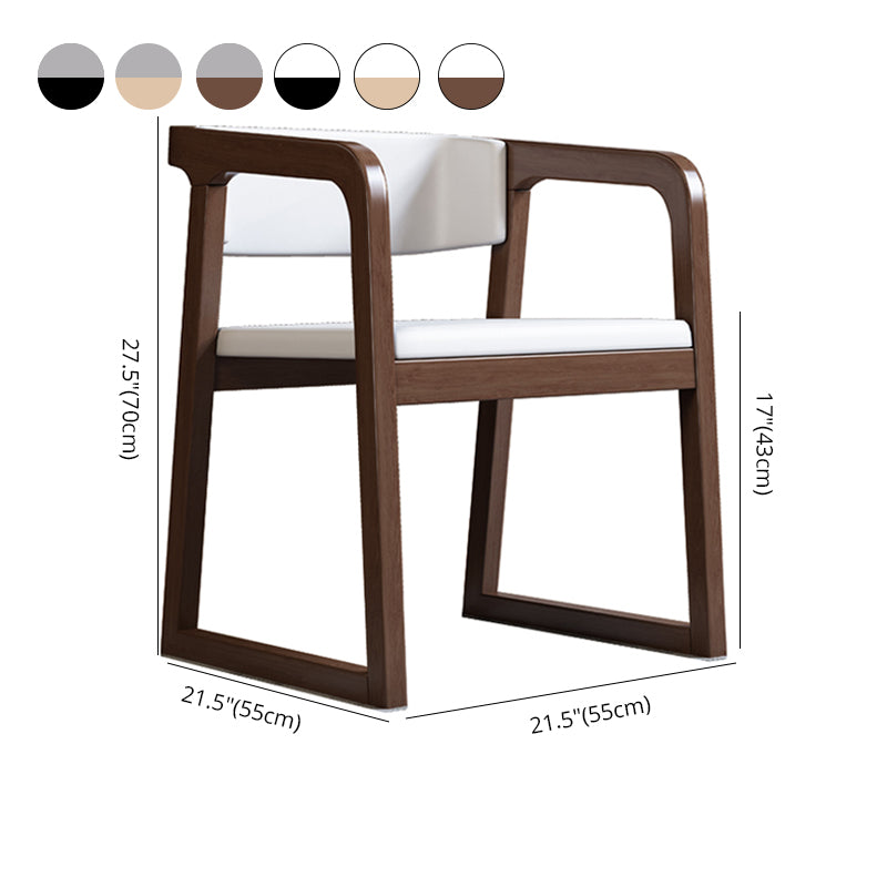 Home Scandinavian Style Wood Dining Chair Open Back Dining Chair with Arm Clearhalo ' kitchen&dining_furn' 'Dining Chairs' 'Dining Tables & Seating' 'dining_chair' 'furn' 'furn_dining_chair' 'Furniture' 'furniture_dining_chair' 'Kitchen & Dining Furniture' 'kitchen' 4331606