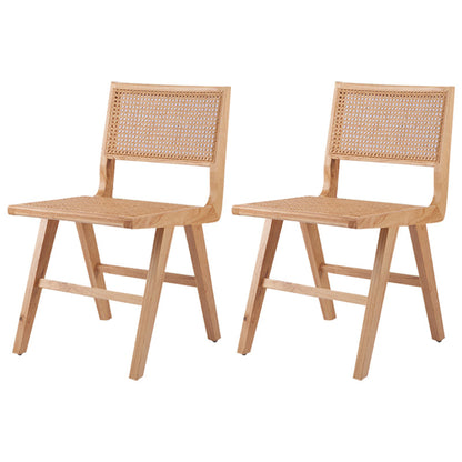 Traditional Wood Dining Chair Kitchen Cane Back Open Back Dining Side Chair Natural 2 Piece Set Clearhalo ' kitchen&dining_furn' 'Dining Chairs' 'Dining Tables & Seating' 'dining_chair' 'furn' 'furn_dining_chair' 'Furniture' 'furniture_dining_chair' 'Kitchen & Dining Furniture' 'kitchen' 4331609