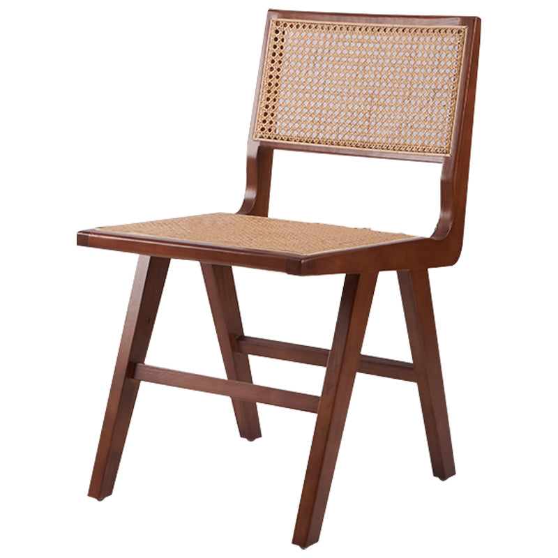 Traditional Wood Dining Chair Kitchen Cane Back Open Back Dining Side Chair Clearhalo ' kitchen&dining_furn' 'Dining Chairs' 'Dining Tables & Seating' 'dining_chair' 'furn' 'furn_dining_chair' 'Furniture' 'furniture_dining_chair' 'Kitchen & Dining Furniture' 'kitchen' 4331614