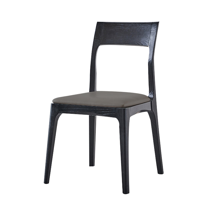 Wood Scandinavian Style Dining Chair Home Open Back Cushioned Dining Side Chair Grey 1 Piece Clearhalo ' kitchen&dining_furn' 'Dining Chairs' 'Dining Tables & Seating' 'dining_chair' 'furn' 'furn_dining_chair' 'Furniture' 'furniture_dining_chair' 'Kitchen & Dining Furniture' 'kitchen' 4331620