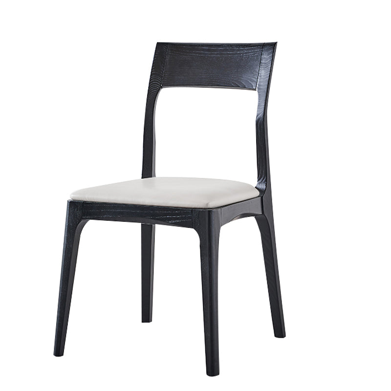 Wood Scandinavian Style Dining Chair Home Open Back Cushioned Dining Side Chair White 1 Piece Clearhalo ' kitchen&dining_furn' 'Dining Chairs' 'Dining Tables & Seating' 'dining_chair' 'furn' 'furn_dining_chair' 'Furniture' 'furniture_dining_chair' 'Kitchen & Dining Furniture' 'kitchen' 4331621