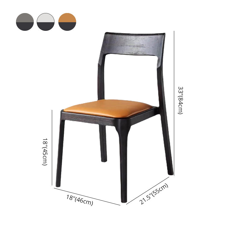 Wood Scandinavian Style Dining Chair Home Open Back Cushioned Dining Side Chair Clearhalo ' kitchen&dining_furn' 'Dining Chairs' 'Dining Tables & Seating' 'dining_chair' 'furn' 'furn_dining_chair' 'Furniture' 'furniture_dining_chair' 'Kitchen & Dining Furniture' 'kitchen' 4331631