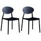 Modern Plastic Dining Room Chair Stacking Dining Armless Chair for Restaurant Use Black 2 Piece Set Clearhalo ' kitchen&dining_furn' 'Dining Chairs' 'Dining Tables & Seating' 'dining_chair' 'furn' 'furn_dining_chair' 'Furniture' 'furniture_dining_chair' 'Kitchen & Dining Furniture' 'kitchen' 4331634