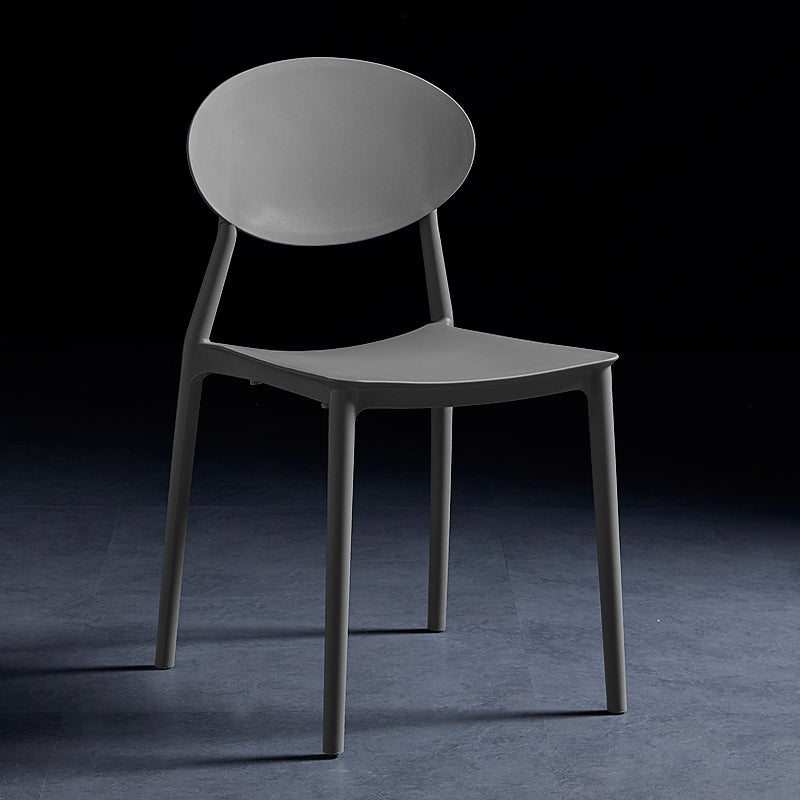 Modern Plastic Dining Room Chair Stacking Dining Armless Chair for Restaurant Use Grey 1 Piece Clearhalo ' kitchen&dining_furn' 'Dining Chairs' 'Dining Tables & Seating' 'dining_chair' 'furn' 'furn_dining_chair' 'Furniture' 'furniture_dining_chair' 'Kitchen & Dining Furniture' 'kitchen' 4331638