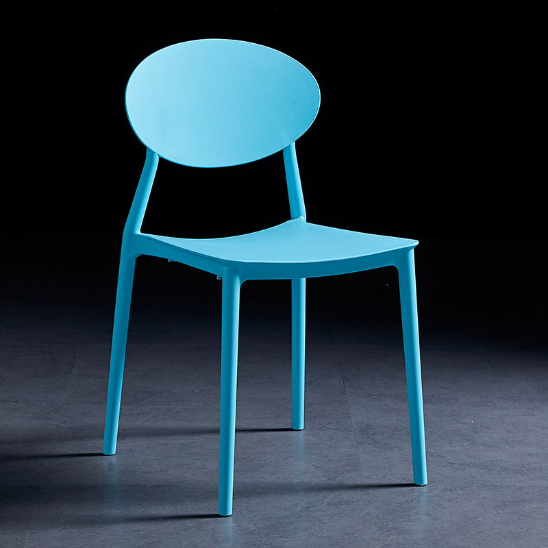 Modern Plastic Dining Room Chair Stacking Dining Armless Chair for Restaurant Use Light Blue 1 Piece Clearhalo ' kitchen&dining_furn' 'Dining Chairs' 'Dining Tables & Seating' 'dining_chair' 'furn' 'furn_dining_chair' 'Furniture' 'furniture_dining_chair' 'Kitchen & Dining Furniture' 'kitchen' 4331658