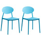 Modern Plastic Dining Room Chair Stacking Dining Armless Chair for Restaurant Use Light Blue 2 Piece Set Clearhalo ' kitchen&dining_furn' 'Dining Chairs' 'Dining Tables & Seating' 'dining_chair' 'furn' 'furn_dining_chair' 'Furniture' 'furniture_dining_chair' 'Kitchen & Dining Furniture' 'kitchen' 4331659