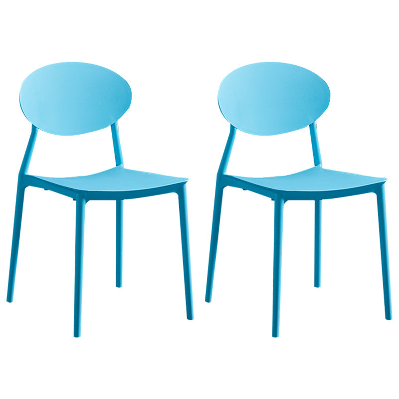 Modern Plastic Dining Room Chair Stacking Dining Armless Chair for Restaurant Use Light Blue 2 Piece Set Clearhalo ' kitchen&dining_furn' 'Dining Chairs' 'Dining Tables & Seating' 'dining_chair' 'furn' 'furn_dining_chair' 'Furniture' 'furniture_dining_chair' 'Kitchen & Dining Furniture' 'kitchen' 4331659