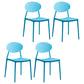 Modern Plastic Dining Room Chair Stacking Dining Armless Chair for Restaurant Use Light Blue 4 Piece Set Clearhalo ' kitchen&dining_furn' 'Dining Chairs' 'Dining Tables & Seating' 'dining_chair' 'furn' 'furn_dining_chair' 'Furniture' 'furniture_dining_chair' 'Kitchen & Dining Furniture' 'kitchen' 4331660