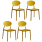 Modern Plastic Dining Room Chair Stacking Dining Armless Chair for Restaurant Use Ginger 4 Piece Set Clearhalo ' kitchen&dining_furn' 'Dining Chairs' 'Dining Tables & Seating' 'dining_chair' 'furn' 'furn_dining_chair' 'Furniture' 'furniture_dining_chair' 'Kitchen & Dining Furniture' 'kitchen' 4331666