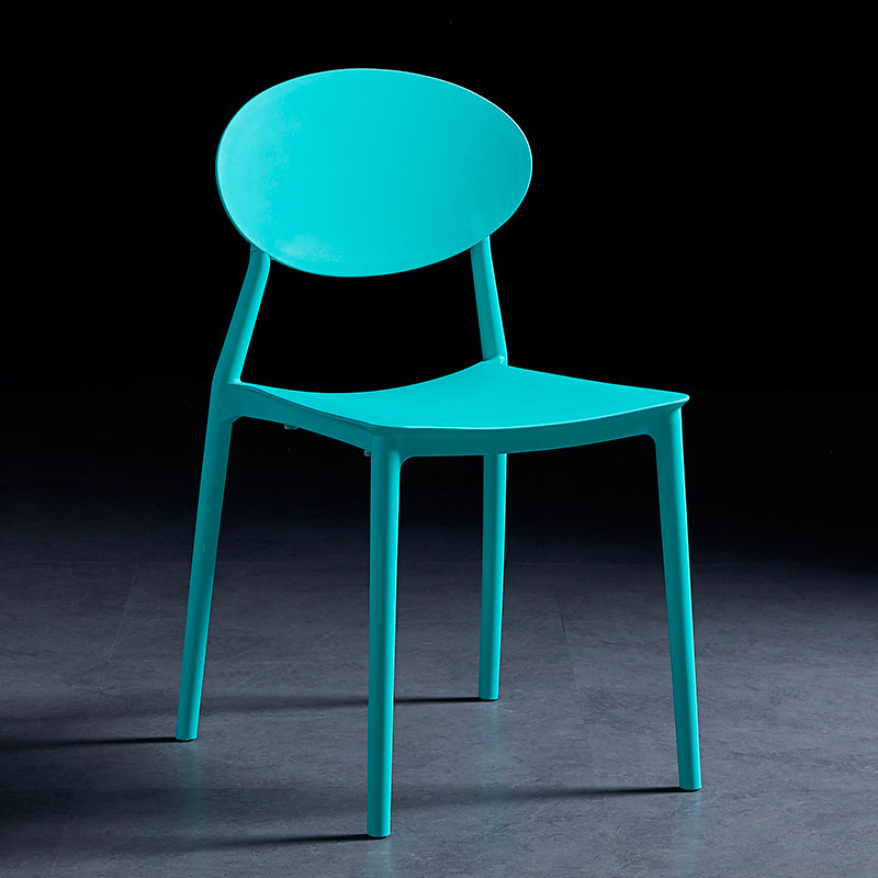 Modern Plastic Dining Room Chair Stacking Dining Armless Chair for Restaurant Use Turquoise 1 Piece Clearhalo ' kitchen&dining_furn' 'Dining Chairs' 'Dining Tables & Seating' 'dining_chair' 'furn' 'furn_dining_chair' 'Furniture' 'furniture_dining_chair' 'Kitchen & Dining Furniture' 'kitchen' 4331670
