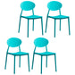 Modern Plastic Dining Room Chair Stacking Dining Armless Chair for Restaurant Use Turquoise 4 Piece Set Clearhalo ' kitchen&dining_furn' 'Dining Chairs' 'Dining Tables & Seating' 'dining_chair' 'furn' 'furn_dining_chair' 'Furniture' 'furniture_dining_chair' 'Kitchen & Dining Furniture' 'kitchen' 4331672