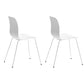 Modern Dining Armless Chair Plastic Dining Chair for Restaurant Use White 2 Piece Set Clearhalo ' kitchen&dining_furn' 'Dining Chairs' 'Dining Tables & Seating' 'dining_chair' 'furn' 'furn_dining_chair' 'Furniture' 'furniture_dining_chair' 'Kitchen & Dining Furniture' 'kitchen' 4331679