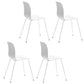 Modern Dining Armless Chair Plastic Dining Chair for Restaurant Use White 4 Piece Set Clearhalo ' kitchen&dining_furn' 'Dining Chairs' 'Dining Tables & Seating' 'dining_chair' 'furn' 'furn_dining_chair' 'Furniture' 'furniture_dining_chair' 'Kitchen & Dining Furniture' 'kitchen' 4331681