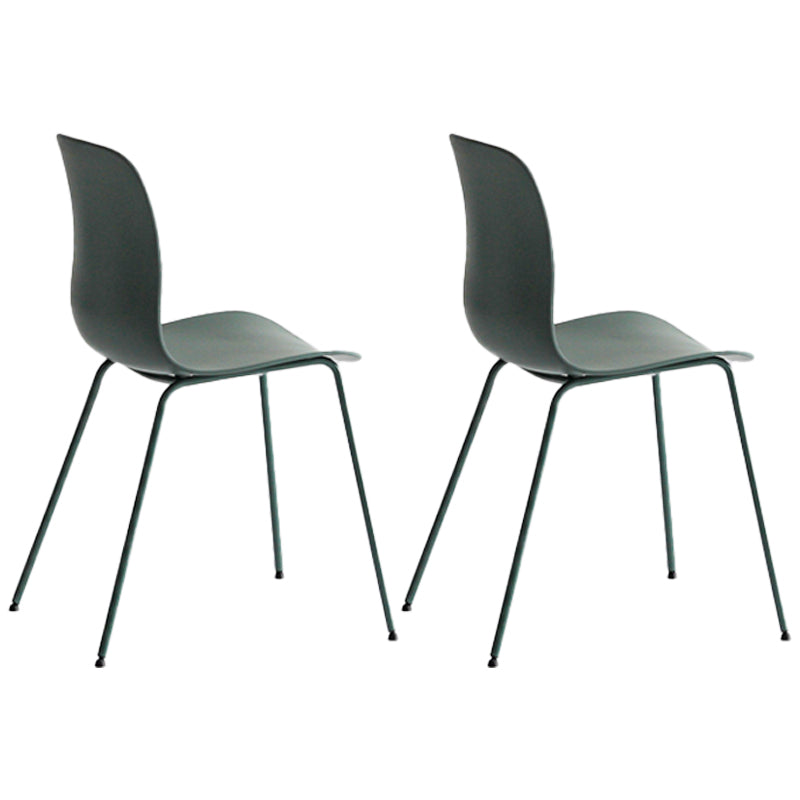 Modern Dining Armless Chair Plastic Dining Chair for Restaurant Use Green 2 Piece Set Clearhalo ' kitchen&dining_furn' 'Dining Chairs' 'Dining Tables & Seating' 'dining_chair' 'furn' 'furn_dining_chair' 'Furniture' 'furniture_dining_chair' 'Kitchen & Dining Furniture' 'kitchen' 4331687