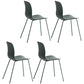 Modern Dining Armless Chair Plastic Dining Chair for Restaurant Use Green 4 Piece Set Clearhalo ' kitchen&dining_furn' 'Dining Chairs' 'Dining Tables & Seating' 'dining_chair' 'furn' 'furn_dining_chair' 'Furniture' 'furniture_dining_chair' 'Kitchen & Dining Furniture' 'kitchen' 4331688