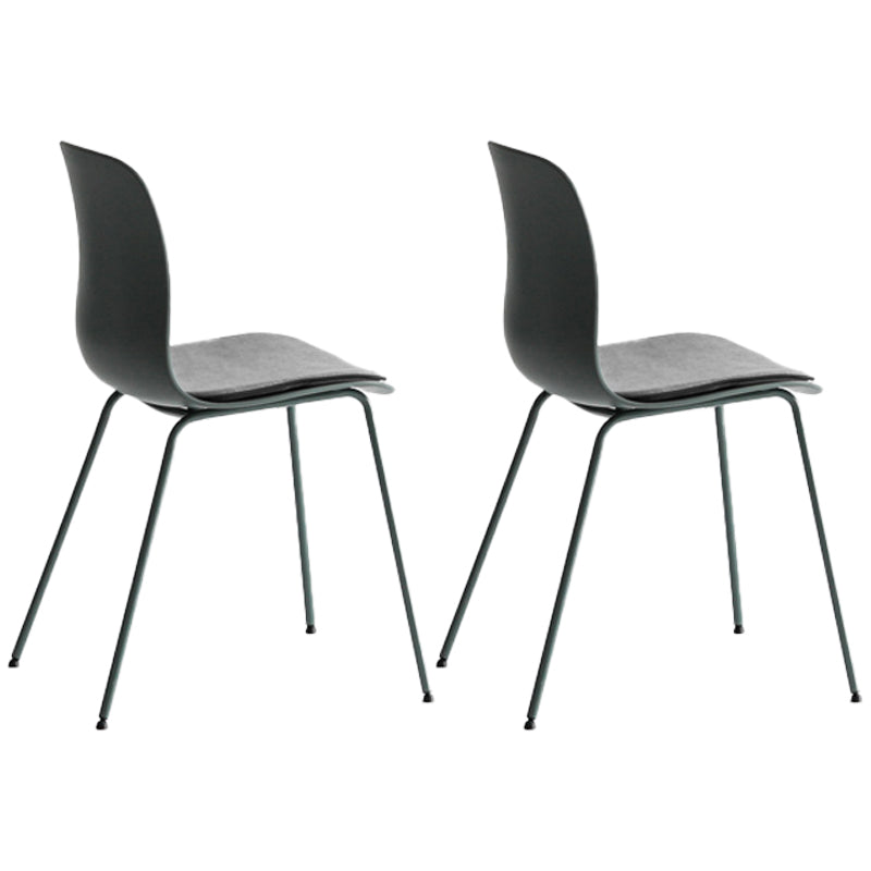 Modern Dining Armless Chair Plastic Dining Chair for Restaurant Use Gray-Green 2 Piece Set Clearhalo ' kitchen&dining_furn' 'Dining Chairs' 'Dining Tables & Seating' 'dining_chair' 'furn' 'furn_dining_chair' 'Furniture' 'furniture_dining_chair' 'Kitchen & Dining Furniture' 'kitchen' 4331690