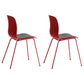 Modern Dining Armless Chair Plastic Dining Chair for Restaurant Use Red-Gray 2 Piece Set Clearhalo ' kitchen&dining_furn' 'Dining Chairs' 'Dining Tables & Seating' 'dining_chair' 'furn' 'furn_dining_chair' 'Furniture' 'furniture_dining_chair' 'Kitchen & Dining Furniture' 'kitchen' 4331695