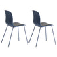 Modern Dining Armless Chair Plastic Dining Chair for Restaurant Use Dark Blue-Gray 2 Piece Set Clearhalo ' kitchen&dining_furn' 'Dining Chairs' 'Dining Tables & Seating' 'dining_chair' 'furn' 'furn_dining_chair' 'Furniture' 'furniture_dining_chair' 'Kitchen & Dining Furniture' 'kitchen' 4331704