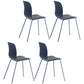 Modern Dining Armless Chair Plastic Dining Chair for Restaurant Use Dark Blue-Gray 4 Piece Set Clearhalo ' kitchen&dining_furn' 'Dining Chairs' 'Dining Tables & Seating' 'dining_chair' 'furn' 'furn_dining_chair' 'Furniture' 'furniture_dining_chair' 'Kitchen & Dining Furniture' 'kitchen' 4331705