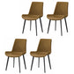 Modern Metal Dining Armless Chair PU Leather Dining Side Chair for Restaurant Use Brown 4 Piece Set Clearhalo ' kitchen&dining_furn' 'Dining Chairs' 'Dining Tables & Seating' 'dining_chair' 'furn' 'furn_dining_chair' 'Furniture' 'furniture_dining_chair' 'Kitchen & Dining Furniture' 'kitchen' 4331715