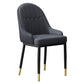 Scandinavian Indoor Arm Chair Metal Upholstered Parsons Dining Room Chair Black 1 Piece Clearhalo ' kitchen&dining_furn' 'Dining Chairs' 'Dining Tables & Seating' 'dining_chair' 'furn' 'furn_dining_chair' 'Furniture' 'furniture_dining_chair' 'Kitchen & Dining Furniture' 'kitchen' 4331725