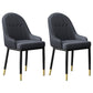 Scandinavian Indoor Arm Chair Metal Upholstered Parsons Dining Room Chair Black 2 Piece Set Clearhalo ' kitchen&dining_furn' 'Dining Chairs' 'Dining Tables & Seating' 'dining_chair' 'furn' 'furn_dining_chair' 'Furniture' 'furniture_dining_chair' 'Kitchen & Dining Furniture' 'kitchen' 4331726