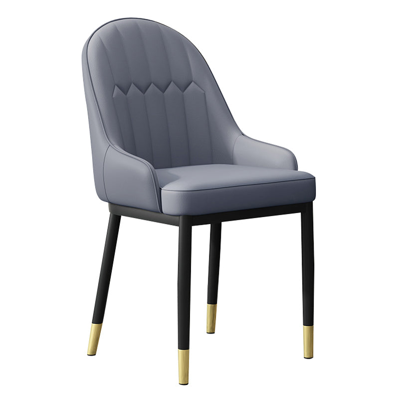 Scandinavian Indoor Arm Chair Metal Upholstered Parsons Dining Room Chair Grey 1 Piece Clearhalo ' kitchen&dining_furn' 'Dining Chairs' 'Dining Tables & Seating' 'dining_chair' 'furn' 'furn_dining_chair' 'Furniture' 'furniture_dining_chair' 'Kitchen & Dining Furniture' 'kitchen' 4331730