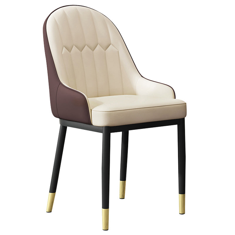 Scandinavian Indoor Arm Chair Metal Upholstered Parsons Dining Room Chair Clearhalo ' kitchen&dining_furn' 'Dining Chairs' 'Dining Tables & Seating' 'dining_chair' 'furn' 'furn_dining_chair' 'Furniture' 'furniture_dining_chair' 'Kitchen & Dining Furniture' 'kitchen' 4331733