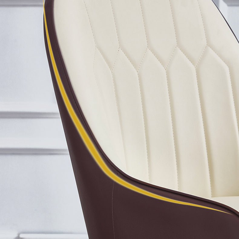 Scandinavian Indoor Arm Chair Metal Upholstered Parsons Dining Room Chair Clearhalo ' kitchen&dining_furn' 'Dining Chairs' 'Dining Tables & Seating' 'dining_chair' 'furn' 'furn_dining_chair' 'Furniture' 'furniture_dining_chair' 'Kitchen & Dining Furniture' 'kitchen' 4331735