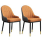 Scandinavian Indoor Arm Chair Metal Upholstered Parsons Dining Room Chair Light Brown 2 Piece Set Clearhalo ' kitchen&dining_furn' 'Dining Chairs' 'Dining Tables & Seating' 'dining_chair' 'furn' 'furn_dining_chair' 'Furniture' 'furniture_dining_chair' 'Kitchen & Dining Furniture' 'kitchen' 4331739