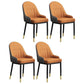 Scandinavian Indoor Arm Chair Metal Upholstered Parsons Dining Room Chair Light Brown 4 Piece Set Clearhalo ' kitchen&dining_furn' 'Dining Chairs' 'Dining Tables & Seating' 'dining_chair' 'furn' 'furn_dining_chair' 'Furniture' 'furniture_dining_chair' 'Kitchen & Dining Furniture' 'kitchen' 4331740