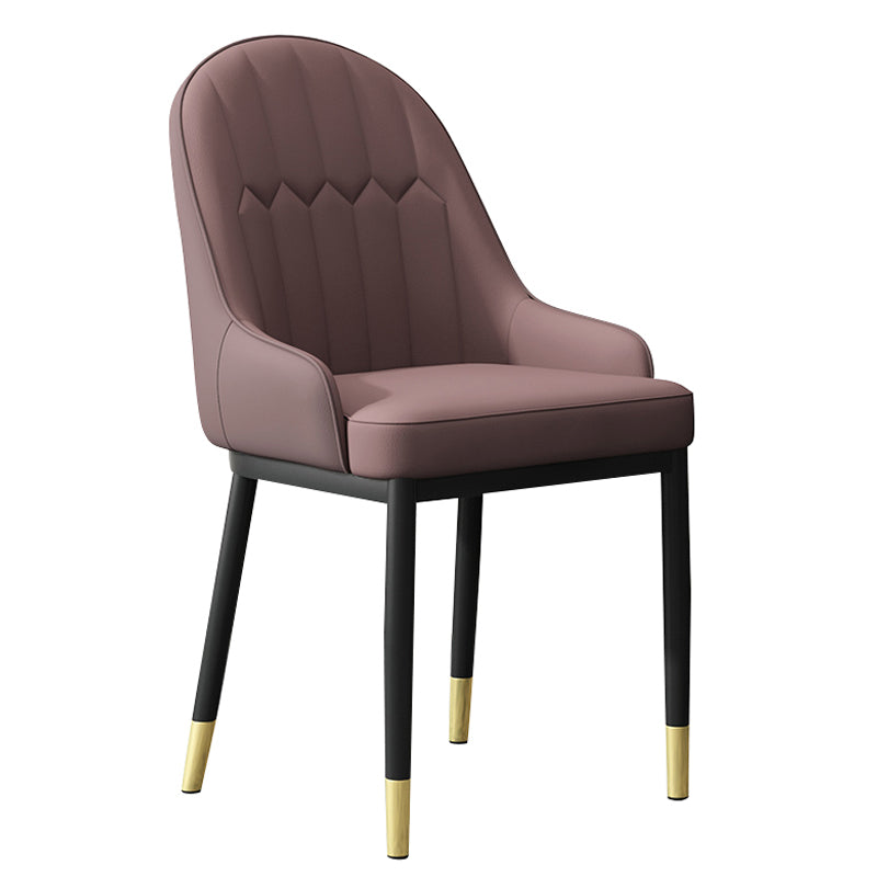 Scandinavian Indoor Arm Chair Metal Upholstered Parsons Dining Room Chair Coffee 1 Piece Clearhalo ' kitchen&dining_furn' 'Dining Chairs' 'Dining Tables & Seating' 'dining_chair' 'furn' 'furn_dining_chair' 'Furniture' 'furniture_dining_chair' 'Kitchen & Dining Furniture' 'kitchen' 4331741