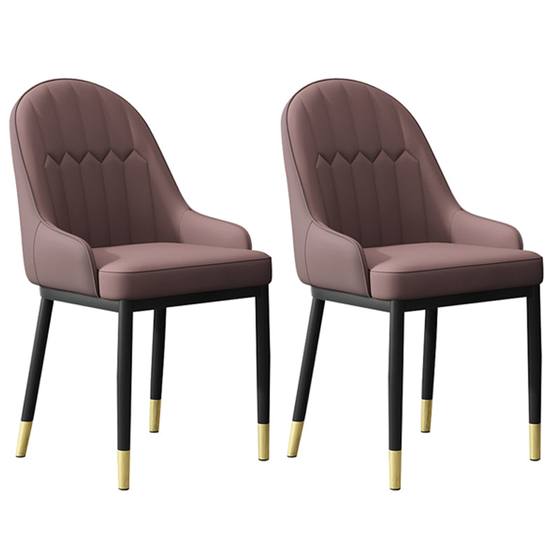Scandinavian Indoor Arm Chair Metal Upholstered Parsons Dining Room Chair Coffee 2 Piece Set Clearhalo ' kitchen&dining_furn' 'Dining Chairs' 'Dining Tables & Seating' 'dining_chair' 'furn' 'furn_dining_chair' 'Furniture' 'furniture_dining_chair' 'Kitchen & Dining Furniture' 'kitchen' 4331742