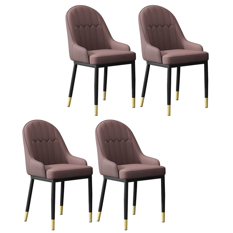 Scandinavian Indoor Arm Chair Metal Upholstered Parsons Dining Room Chair Coffee 4 Piece Set Clearhalo ' kitchen&dining_furn' 'Dining Chairs' 'Dining Tables & Seating' 'dining_chair' 'furn' 'furn_dining_chair' 'Furniture' 'furniture_dining_chair' 'Kitchen & Dining Furniture' 'kitchen' 4331743